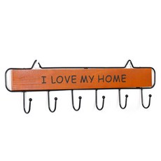 Jowl Love My Home鐵製衣架 6格, 木色, 1個