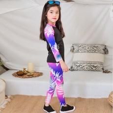 URAVI 孩童印花泳衣+泳褲