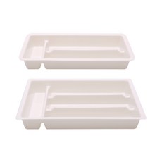 抽屜餐具分格收納盒 300+400組合, 白色的, 1套
