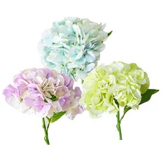 人造繡球花 3入, 隨機發貨