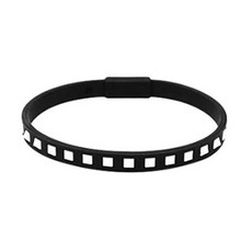 BANDEL 鉚釘線條手鍊, 黑色 + 白色