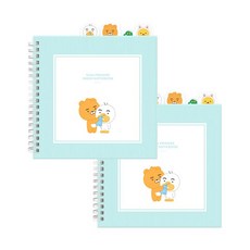 아이콘스 카카오 리틀프렌즈 PP 인덱스 스프링 노트, 라이언n튜브, 2개입
