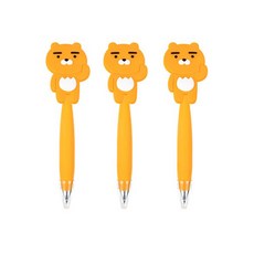 아이콘스 카카오프렌즈 실리콘 볼펜, 라이언, 3개입
