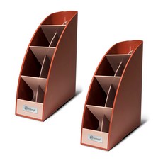 애니라운드 데스크수납 연필꽂이, 브라운(MW-621), 2개입