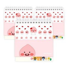 아이콘스 카카오 리틀프렌즈 스프링 편지지, 혼합 색상, 3개입