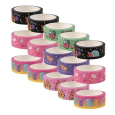 SSUEIM&CCLIM 遮蔽膠帶便利店魷魚15mm x 6m, 隨機發貨, 15件