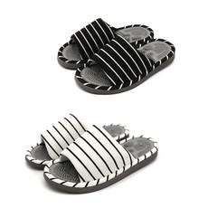 arnaldo bassini GIST 指壓室內拖鞋, 白色 + 黑色