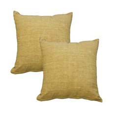 ECONY HOUSE 素色靠墊套 2入, 芥末綠