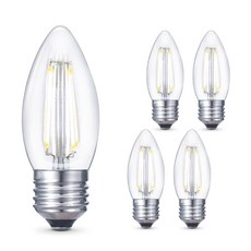 cityo LED燭台燈泡 E26 3W, 白光, 5入