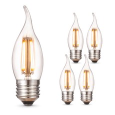 cityo LED燭台燈泡 E26 3W, 黃光, 5入