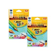 BiC KiDS 彩色鉛筆組 2入, 12 種顏色