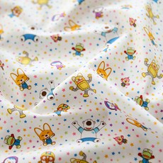Pororo 20支棉布料 超級明星Pororo款, 混色