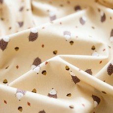 橡實刺蝟印花20支棉布, 混色