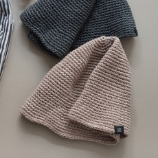 슬로우모먼츠 코바늘 DIY패키지 폴딩 버킷햇, 1세트, 베이지