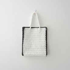 DIY鉤針編織袋組 25cm, 1套, 白色的