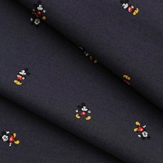 迪士尼印花柔軟棉布 米奇款, 木炭