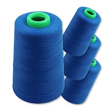 縫紉線 60S/3 5000m, 0747 明亮鮮豔的藍色, 4入