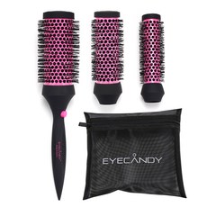 EYECANDY Volume S 陶瓷熱捲髮刷 + 小袋, 混色, 1套
