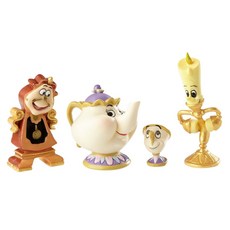 enesco 魔法城堡展示美女與野獸之友 4 人偶 6cm, 1套