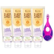 DR.CHOI'S 嬰兒牙膏 第1階段 60g 4入+Jordan孩童牙刷 第1階段 隨機出貨, 1組