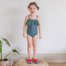 TABLIER 女童荷葉邊連身泳衣