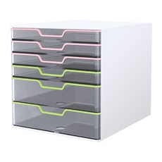 kapamax 裝飾透明文件櫃 15106, 6層, 混合顏色