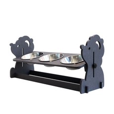 런메이크 각도높이조절 반려동물 밥그릇 3구, A타입 02 비글푸들, 1개