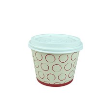 대경 다용도 종이용기컵 1000ml + 반투명뚜껑, 100세트, 1개입