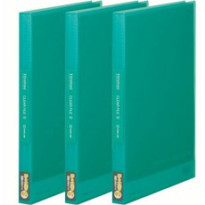 KING JIM 透明文件夾 40頁, 綠色, 3個