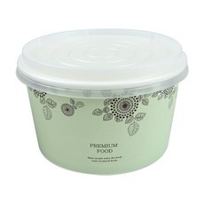 대경 다용도 종이용기컵 1200ml + 반투명뚜껑, 60세트, 1개