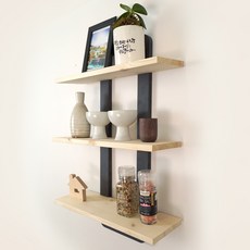 Danwood北歐風亮點原木壁掛架 3層, 混色