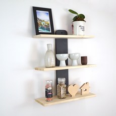 다니우드 3단 밸런스 벽선반, 혼합 색상