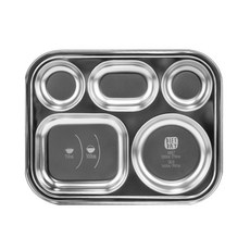 CS 不鏽鋼方形餐盤 卡路里, 單一顏色, 1個