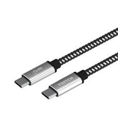Yoitch Awake USB 3.1 Gen2 支援100W PD傳輸線, 金屬, 1個, 1m
