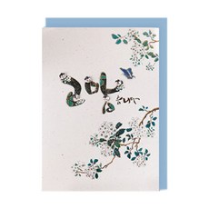 From&To 感謝祝賀新年賀卡 4入 + 信封 4入 T217-1, 混合顏色, 1套