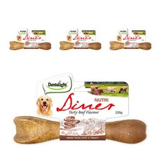 덴탈라이트 강아지 뉴트리 다이너 덴탈껌, 소고기맛, 220g, 4개