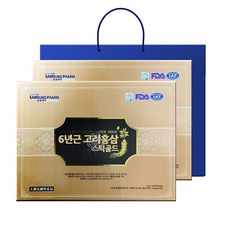 삼성제약 헬스케어 6년근 고려홍삼 스틱골드 + 쇼핑백, 10g, 60개