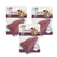 afp 弄皺三角貓玩具, 紫色的, 3片