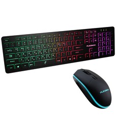 플레오맥스 LED 게이밍 키보드 마우스 세트, COC-GMK-10, 혼합색상, 일반형