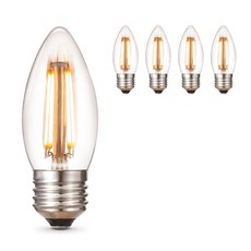 cityo LED燭台燈泡 E26 3W, 黃光, 5入