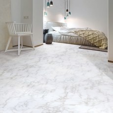 naemarU 簡易施工地板地墊 SF-026, 大理石白, 100 x 250 cm