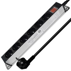 SERVER TAP 鋁製1開6插延長線 HDSVAL-615 黑色, 1.5m, 1個