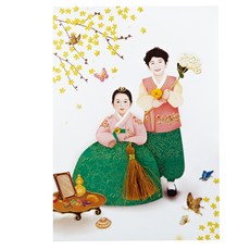 From&To T224-5 感謝祝賀新年卡 4p + 信封 4p + 內頁 4p, 混合顏色, 1套