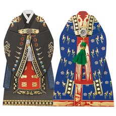 From&To T303-12 感謝祝賀新年卡 卡片2入 + 信封2入 + 內頁2入, 混合顏色, 2套