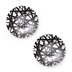 Market Pio北歐風鐵製裝飾零食籃 2入, 黑色的