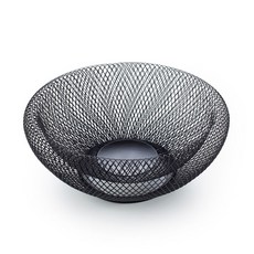 Market Pio 鐵製雙層裝飾籃, 黑色