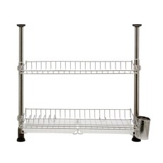 Poeta Modern One-Touch Pole 600 擱板 2 步, 銀