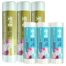 e.Life 捲筒塑膠袋 S號 3入+捲筒手撕塑膠袋 M號 3入, 1組