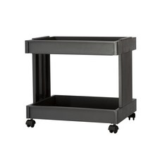 lifist 移動式方形雙層置物架 灰色, 深灰色, 1個