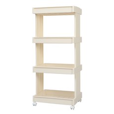 lifist 移動式方形寬版推車置物架 4層, 1個